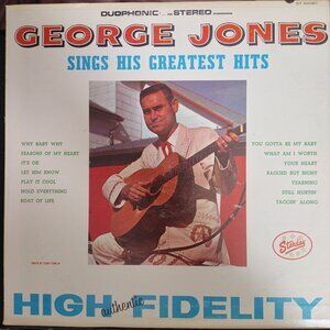 Vintage Vinyl Record LP George Jones - You're In My Heart Folk/Country Music '68